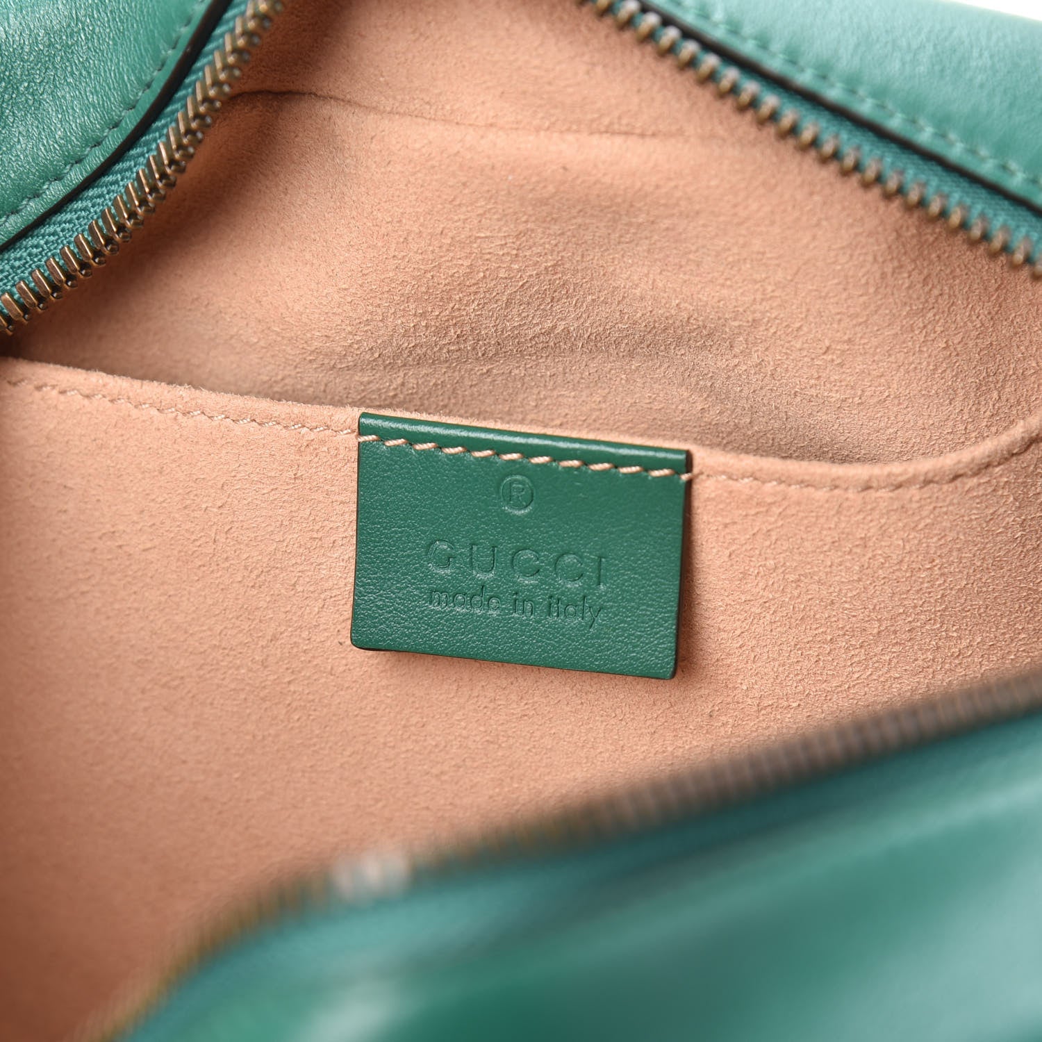 Gucci Calfskin Matelasse Small GG Marmont Chain Shoulder Bag Emerald Green 6 of 10