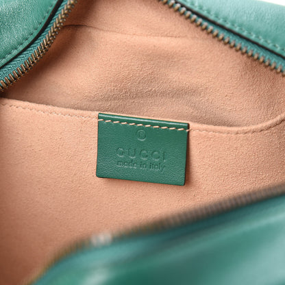 Gucci Calfskin Matelasse Small GG Marmont Chain Shoulder Bag Emerald Green 6 of 10