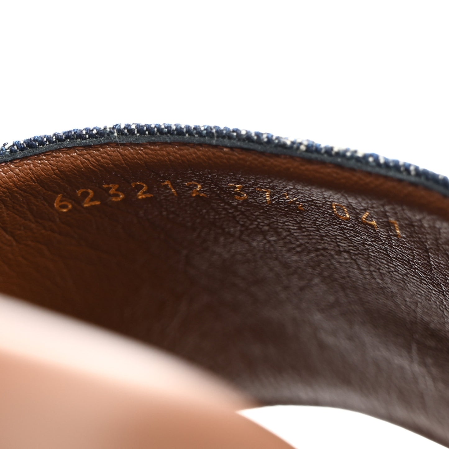 New Denim GG Monogram Angelina Platform 55mm Slide Sandals 37.5 Blue Tea