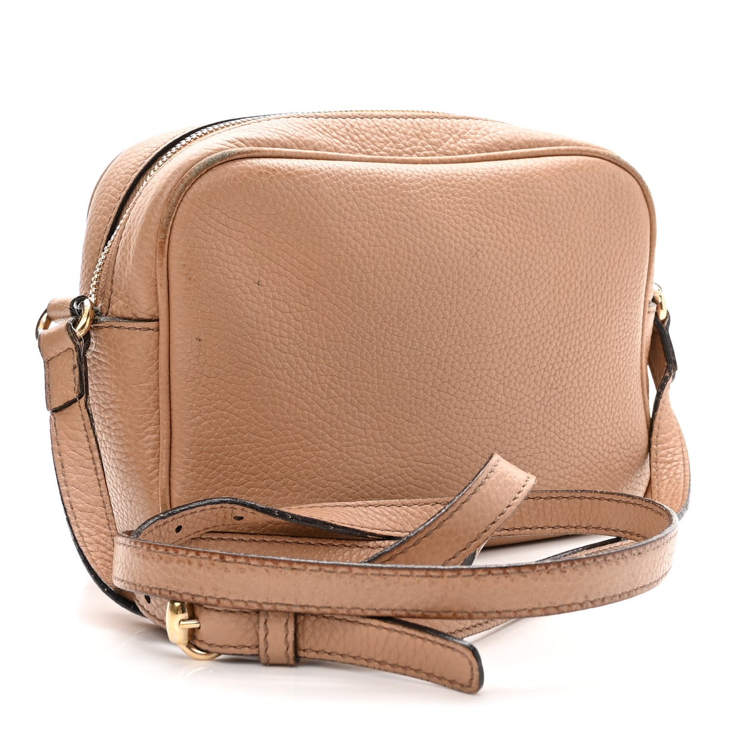 Pebbled Calfskin Small Soho Disco Bag Camelia