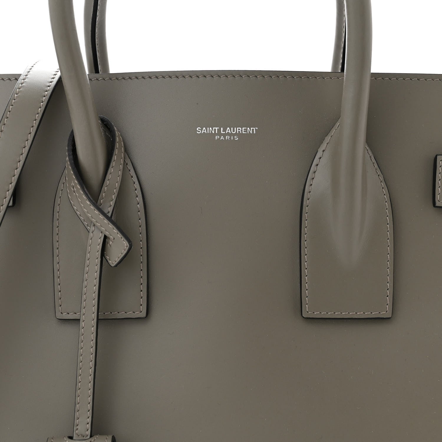Saint Laurent Smooth Calfskin Small Sac De Jour Kaki Militaire 7 of 9