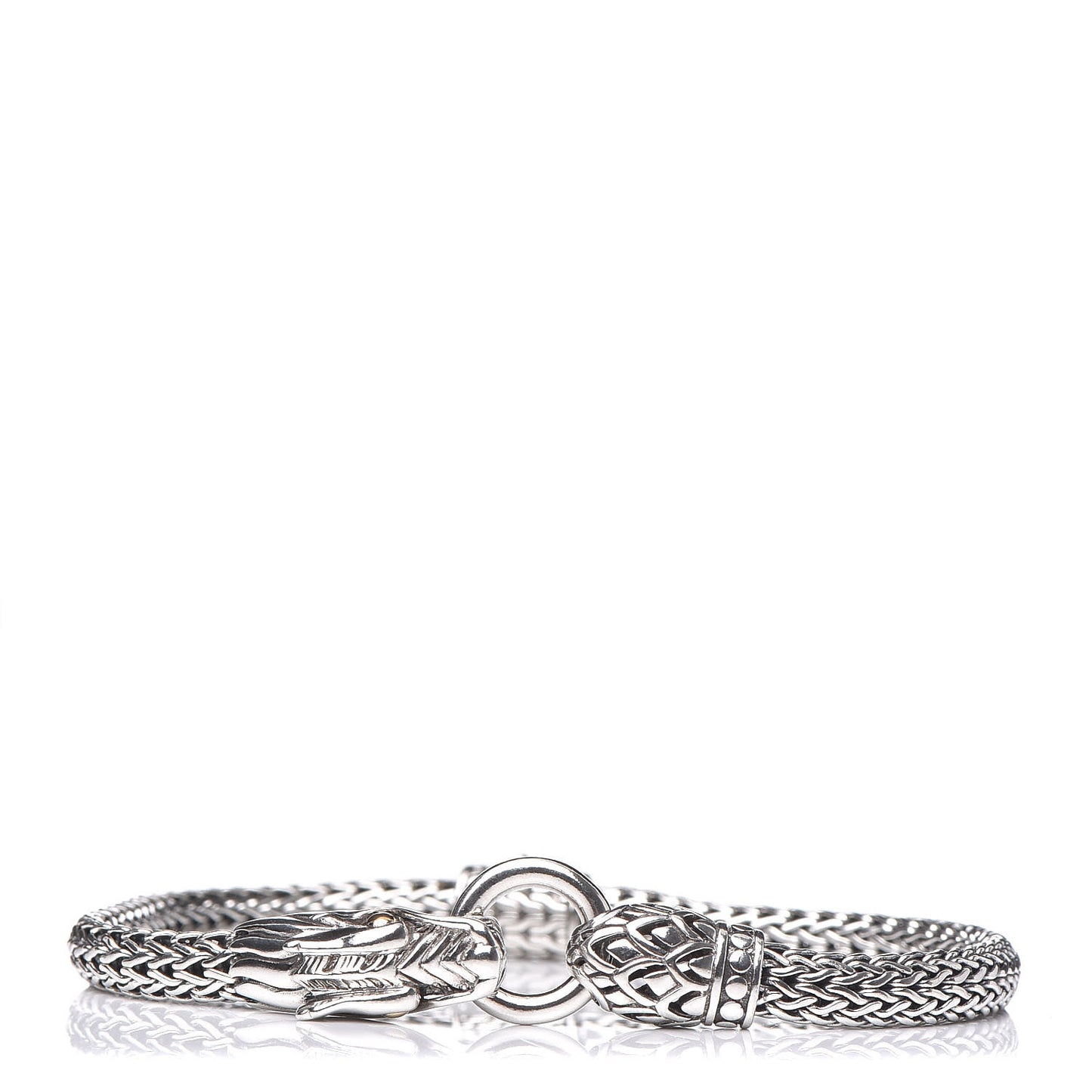 Sterling Silver 18K Yellow Gold Dragon Head Bracelet