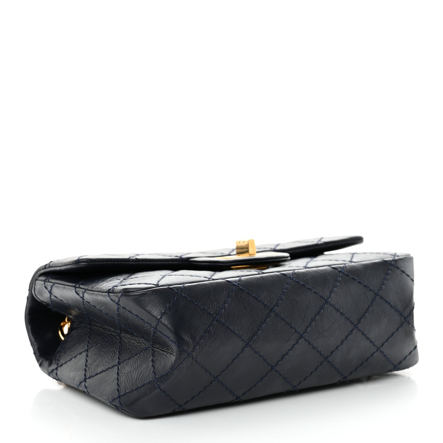 Chanel Aged Calfskin Quilted 2.55 Reissue Mini Flap Navy 4 of 10