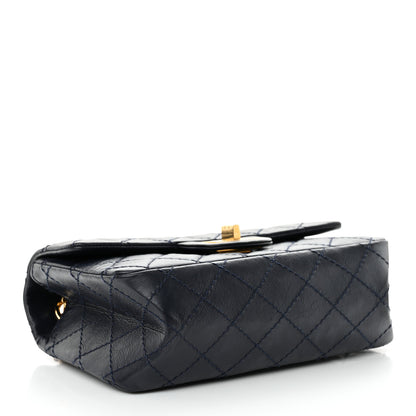 Chanel Aged Calfskin Quilted 2.55 Reissue Mini Flap Navy 4 of 10