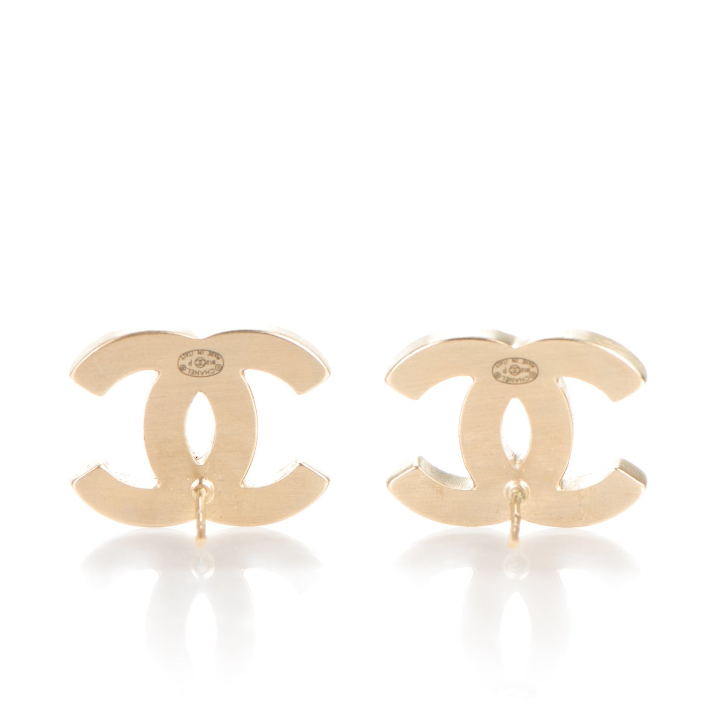 Lambskin CC Earrings Black
