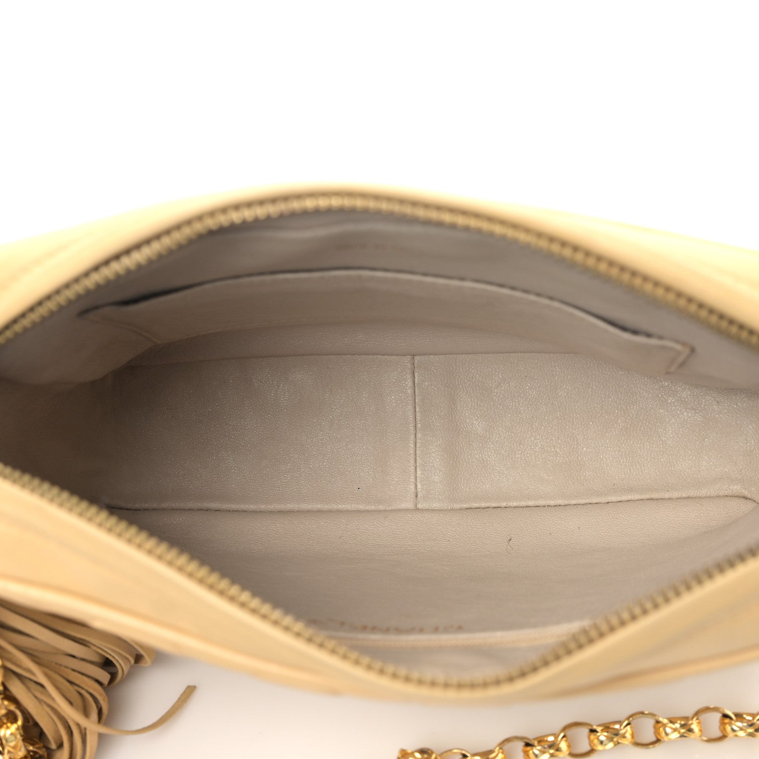 Chanel Lambskin Quilted Tassel Flap Camera Case Beige 5 of 10