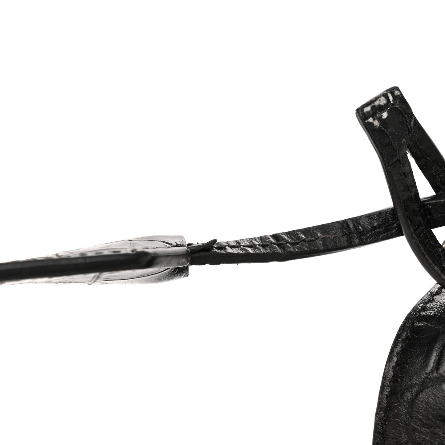 Calfskin Crocodile Embossed Medium Monogram Sunset Black