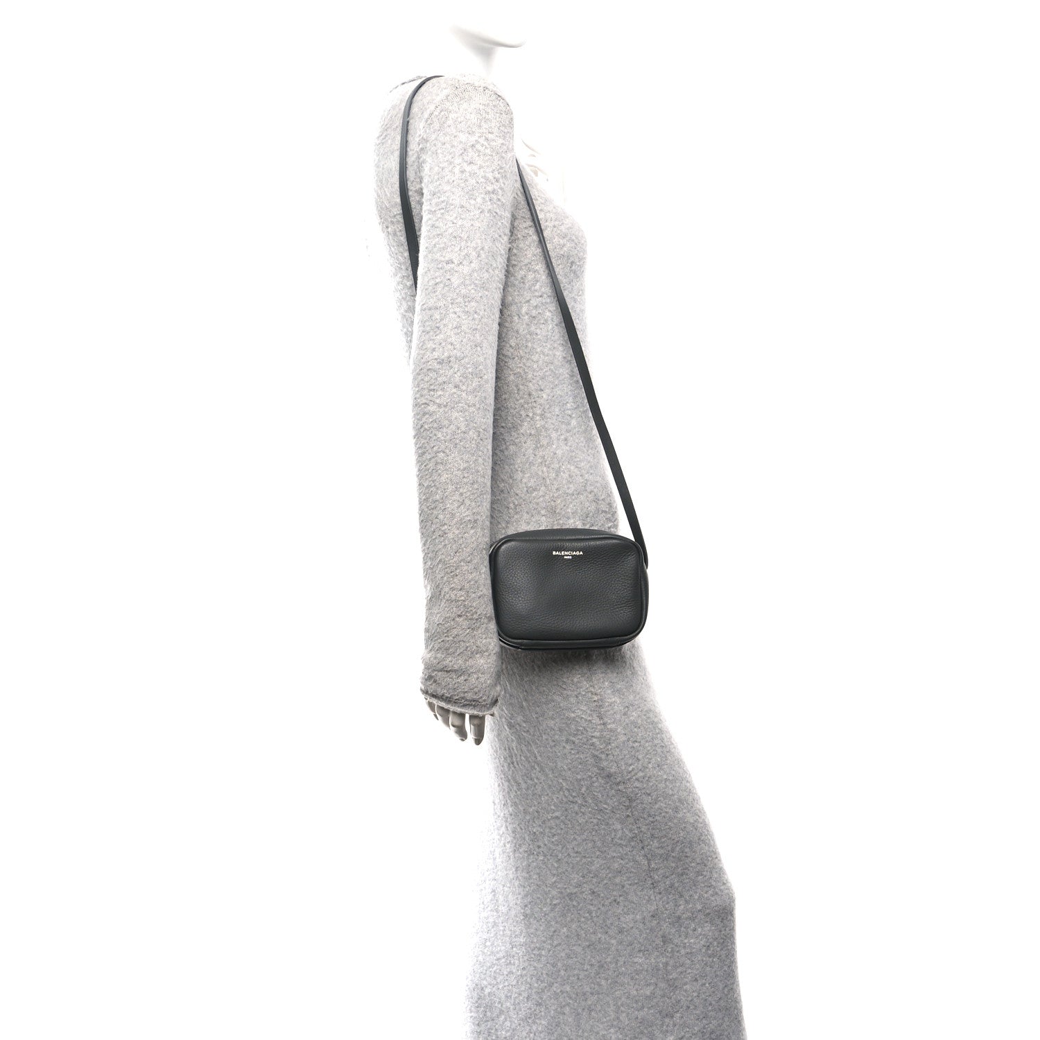 Balenciaga Calfskin Logo XS Everyday Camera Bag Gris Fossile 2 of 10