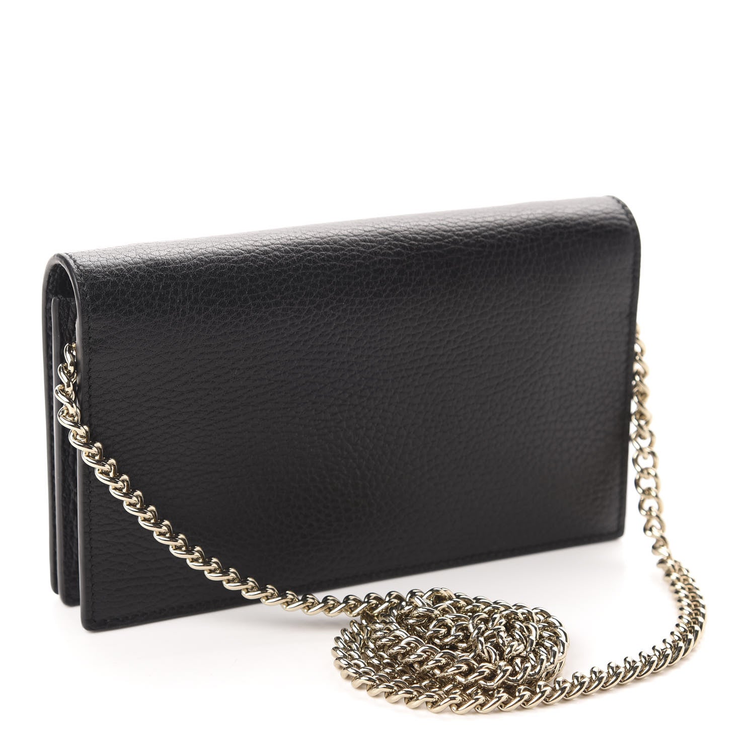 Gucci Dollar Calfskin Medium Betty Chain Wallet Black 3 of 11