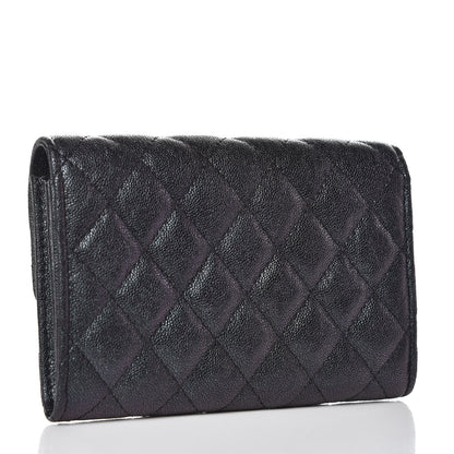 Chanel Iridescent Caviar Quilted Medium Flap Wallet Black 3 of 10
