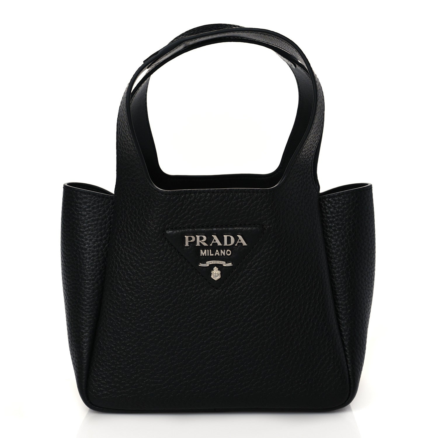Prada Vitello Daino Soft Mini Dynamique Tote Black 1 of 8