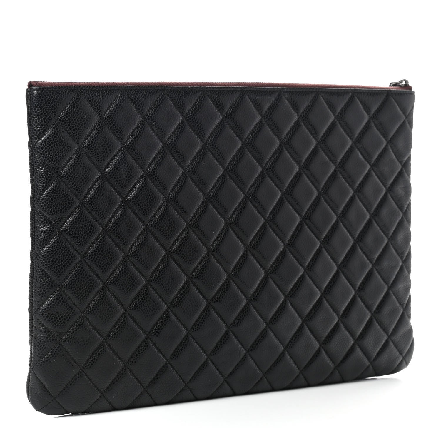 Chanel Caviar Quilted Large Cosmetic Case Black 3 of 10