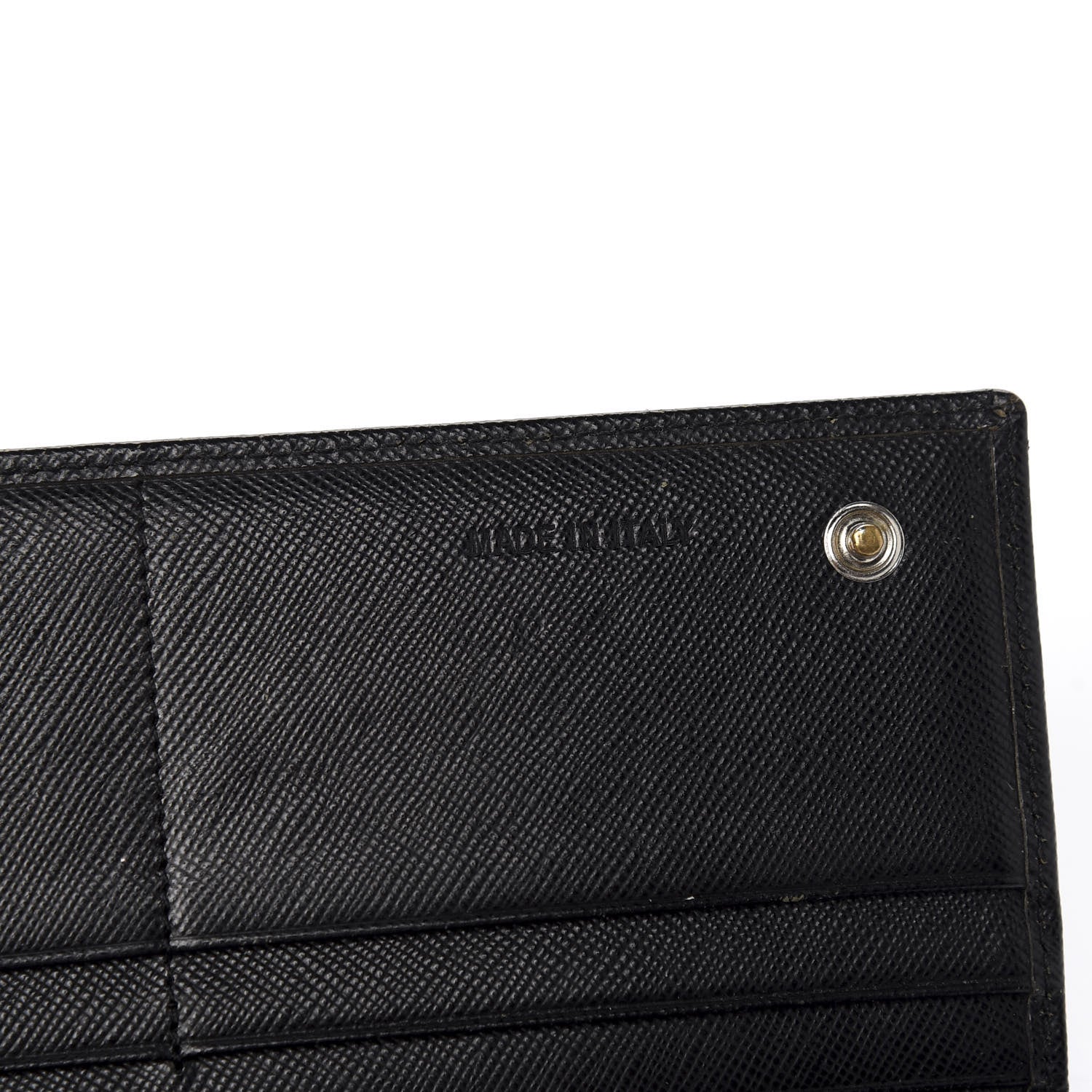 Prada Saffiano Continental Flap Wallet Black 6 of 10