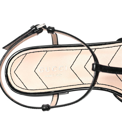 Gucci Calfskin Glitter Double G Slingback Flats 36.5 Silver Black 7 of 7