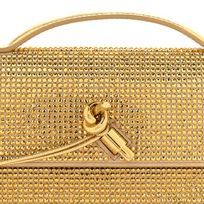 Bottega Veneta Nappa Crystal Long Andiamo Top Handle Clutch Porridge 8 of 10