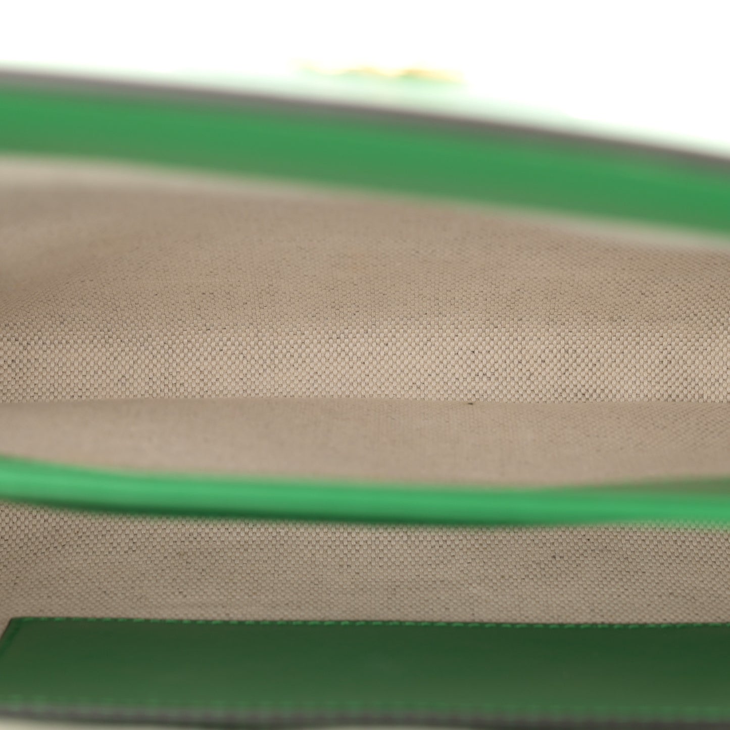 Calfskin GG Matelasse Small Slim Chain Shoulder Bag Spring Green Natural
