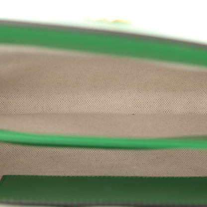 Gucci Calfskin GG Matelasse Small Slim Chain Shoulder Bag Spring Green Natural 5 of 11