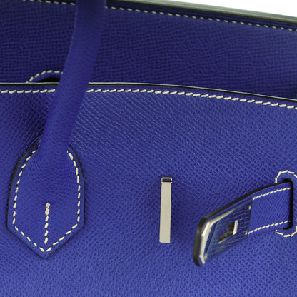 Hermes Epsom Birkin 35 Bleu Electrique Mykonos 16 of 24