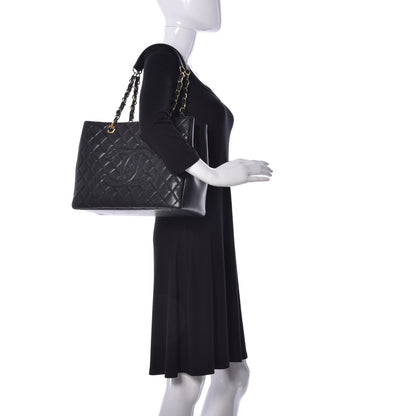 Chanel Caviar Quilted Grand Shopping Tote GST Black 2 of 9