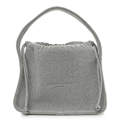 Alexander Wang Metallic Ribbed Knit Small Ryan Bag Silver 1 of 10