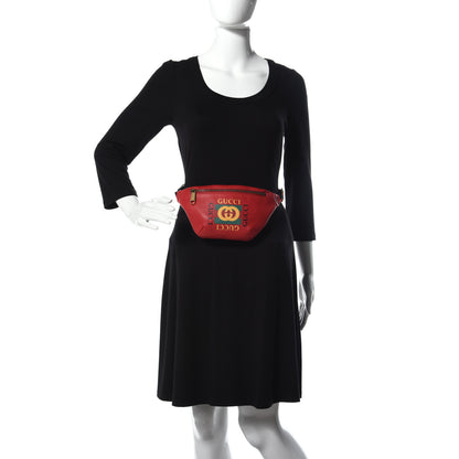 Gucci Grained Calfskin Small Logo Belt Bag Hibiscus Red 2 of 9