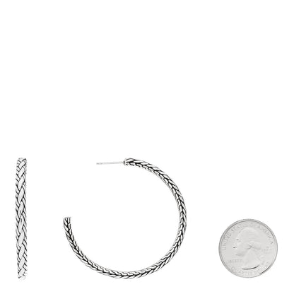 John Hardy Sterling Silver Kepang Large Hoop Earrings 2 of 4