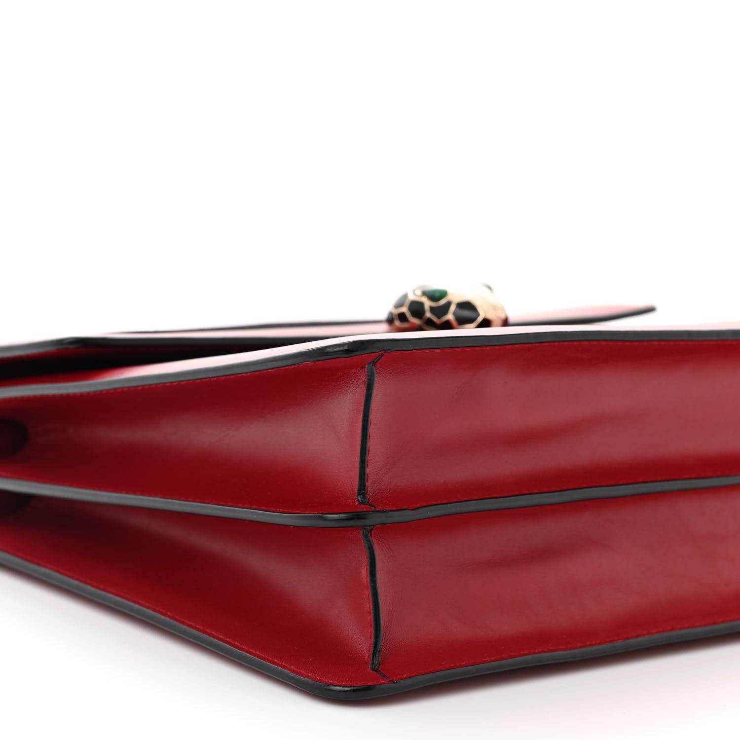 Bulgari Calfskin Large Serpenti Forever Top Handle Red 9 of 11
