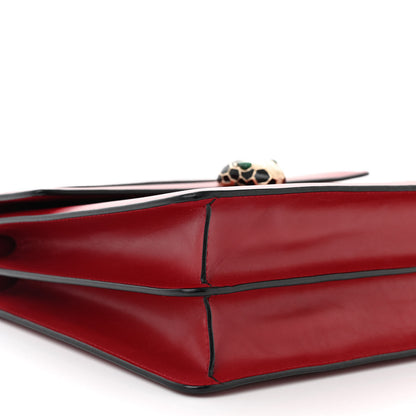 Bulgari Calfskin Large Serpenti Forever Top Handle Red 9 of 11