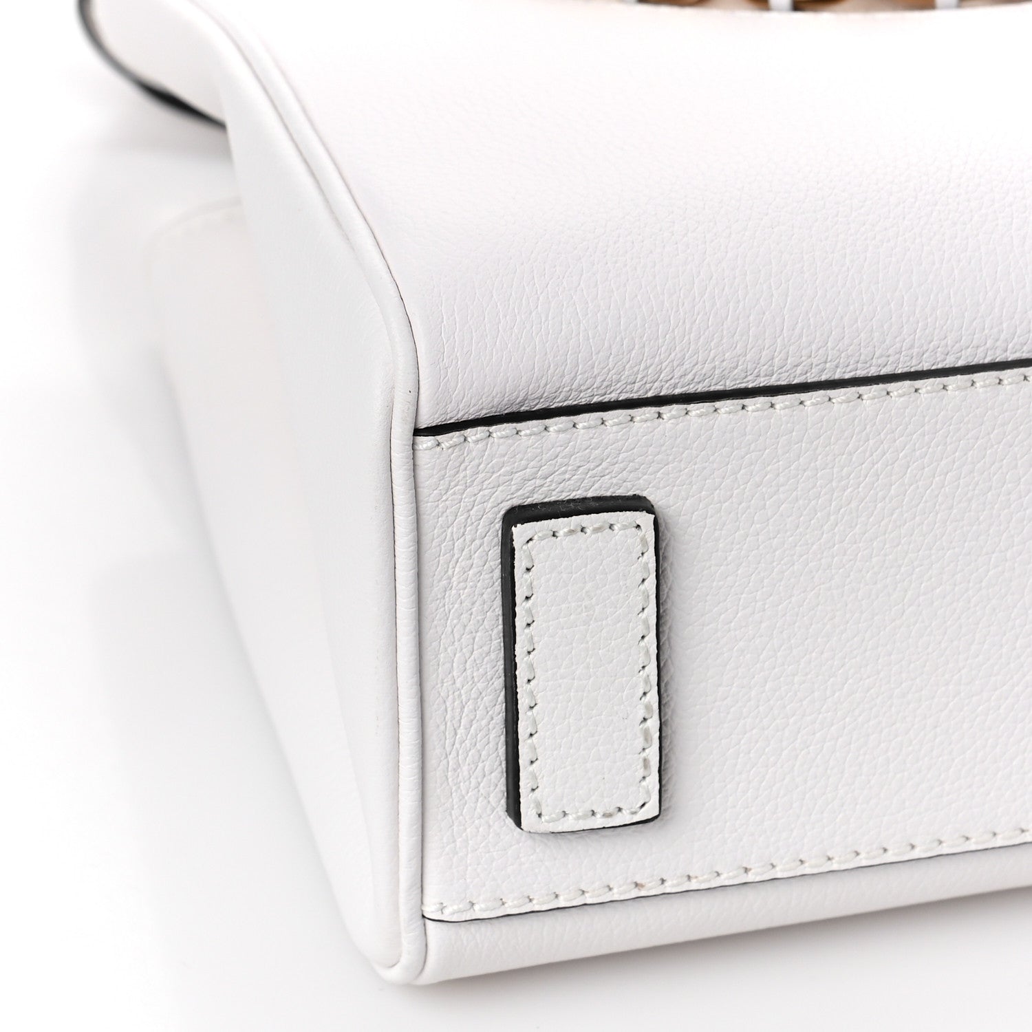 Versace Grained Calfskin Small La Medusa Chain Tote White 7 of 9