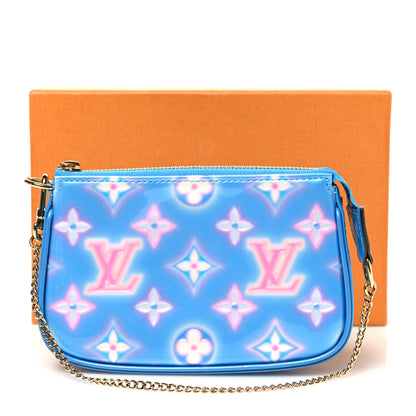 Louis Vuitton Vernis Valentine Mini Pochette Accessories Baby Blue Neon 7 of 7