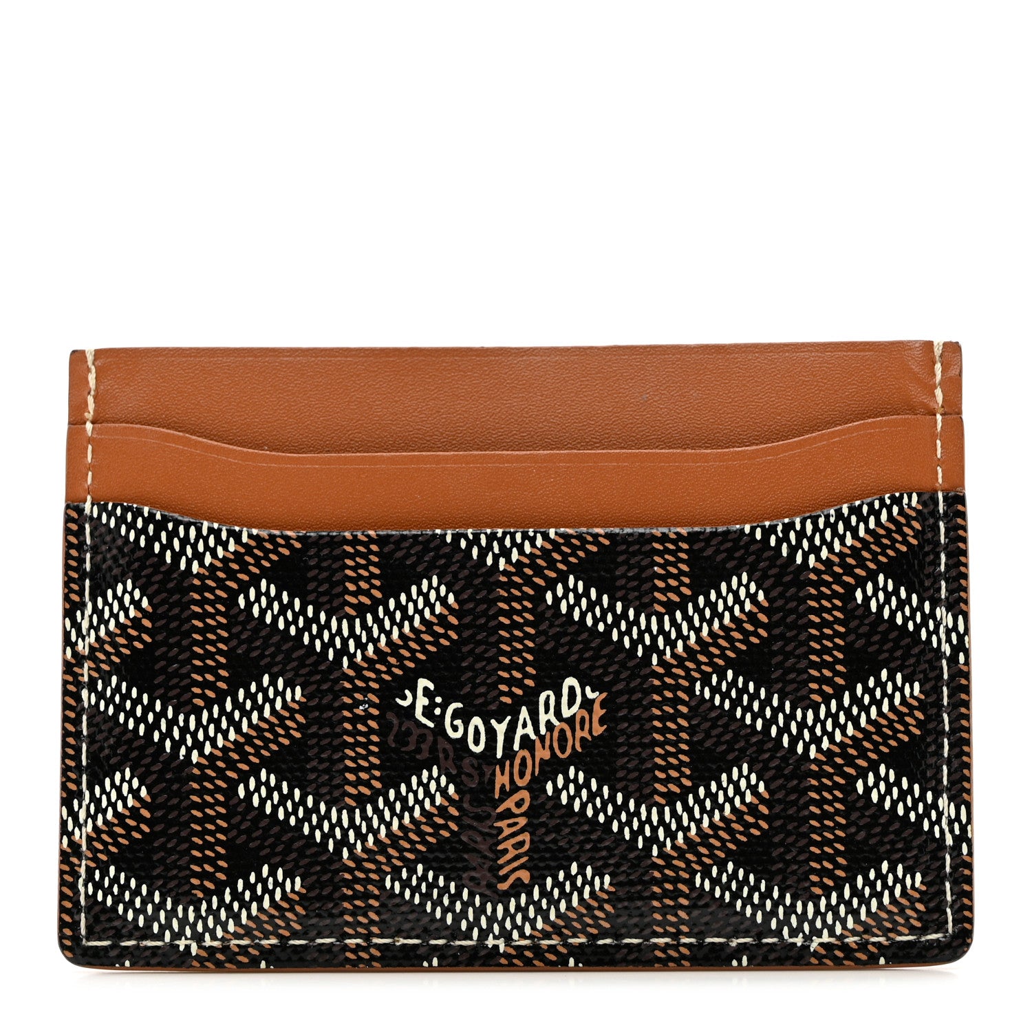 Goyard Goyardine Saint Sulpice Card Holder Black Gold 1 of 6