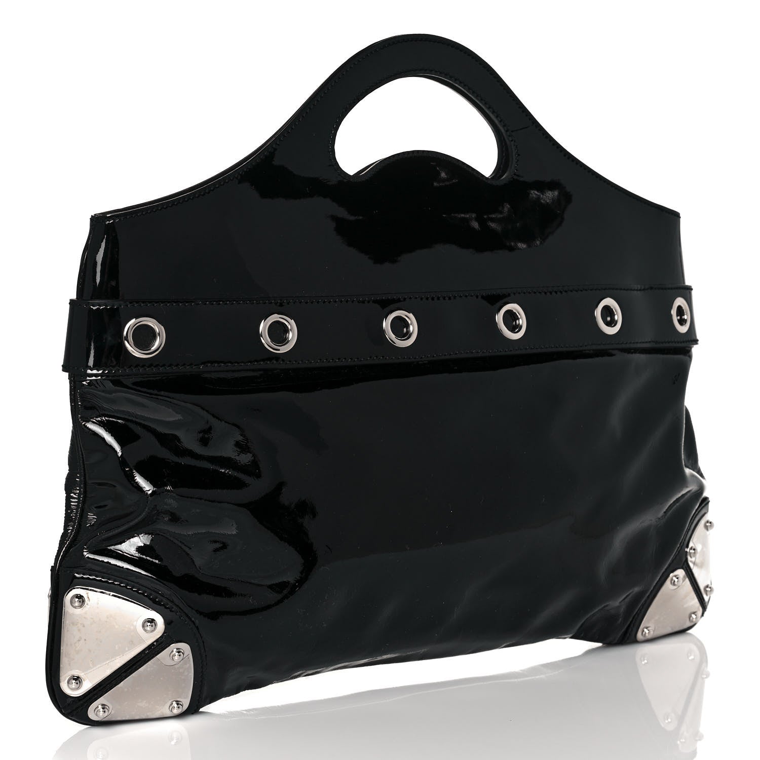 Gucci Patent Romy Medium Tote Black 3 of 12