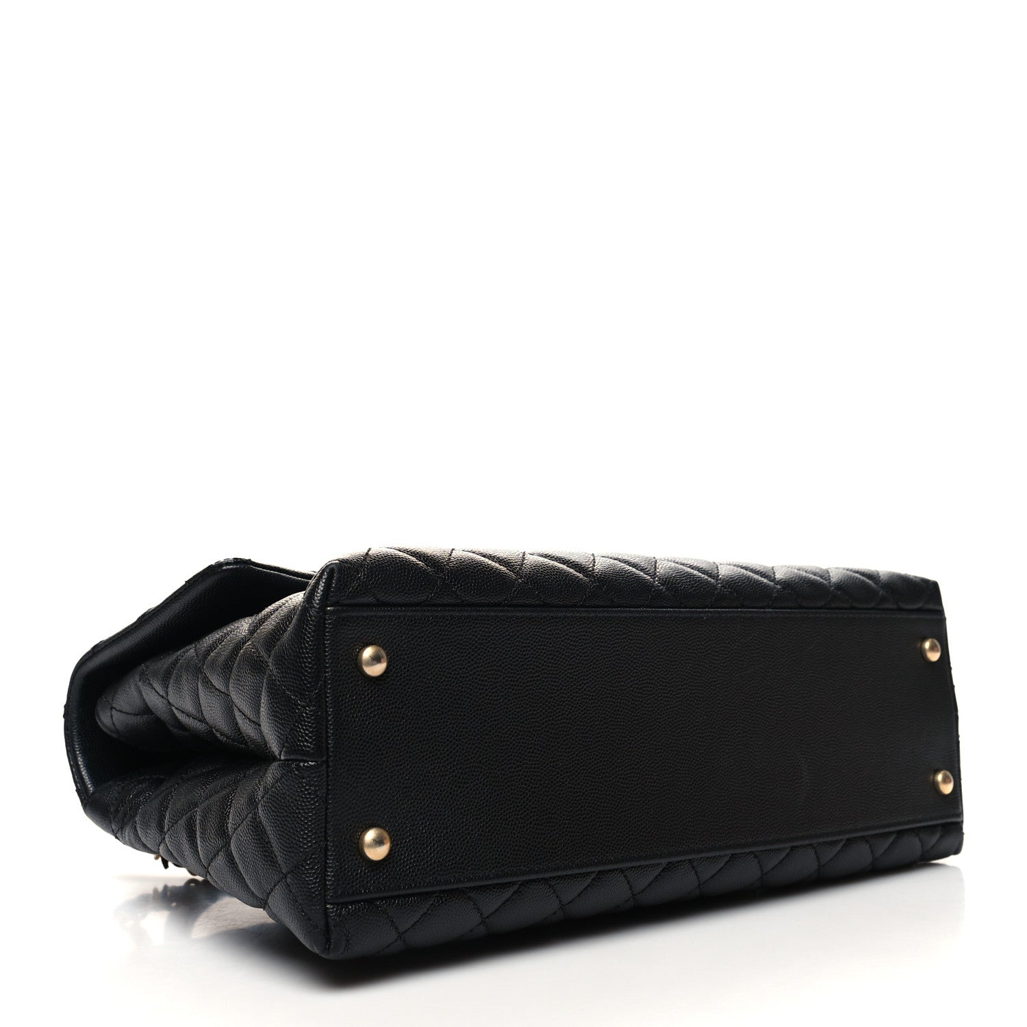 Chanel Caviar Lizard Quilted Medium Coco Handle Flap Black 4 of 10