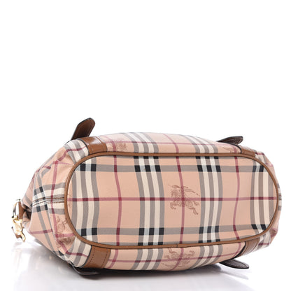 Burberry Haymarket Check Small Northfield Tote Camel 4 of 9