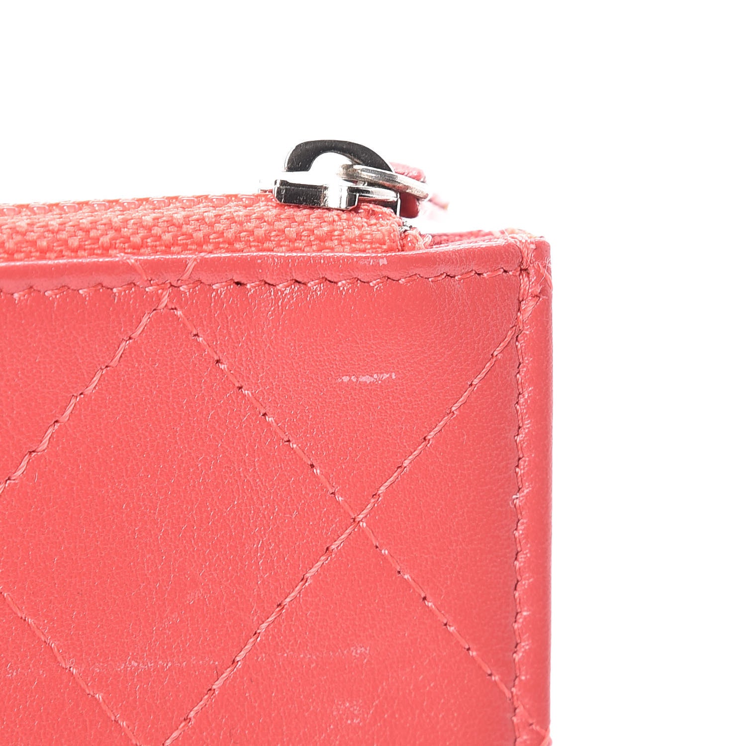Chanel Patent Quilted Travel Wallet Rose Fonce 21 of 22