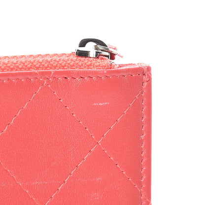 Chanel Patent Quilted Travel Wallet Rose Fonce 21 of 22