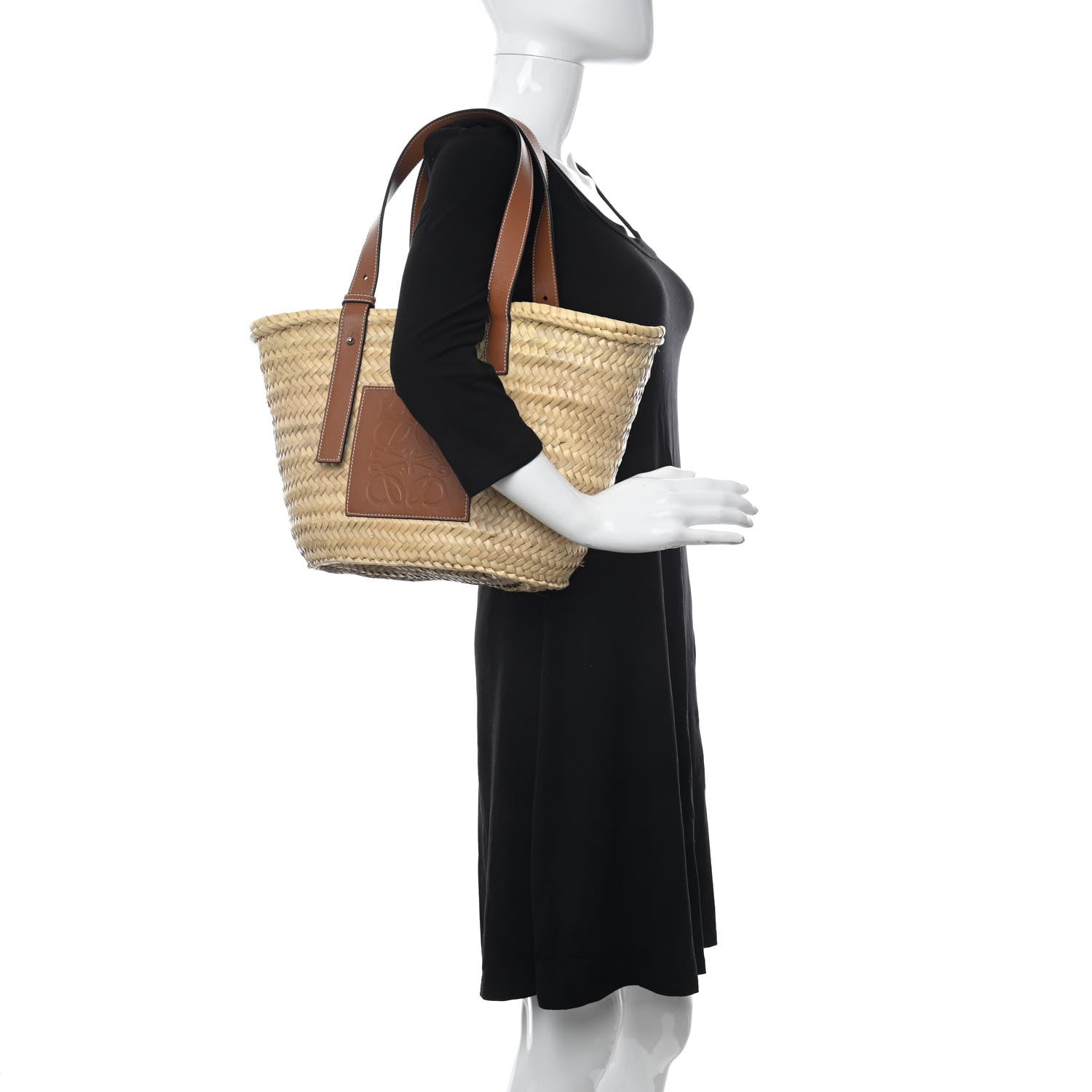 Loewe Raffia Large Basket Tote Bag Natural Tan 2 of 10