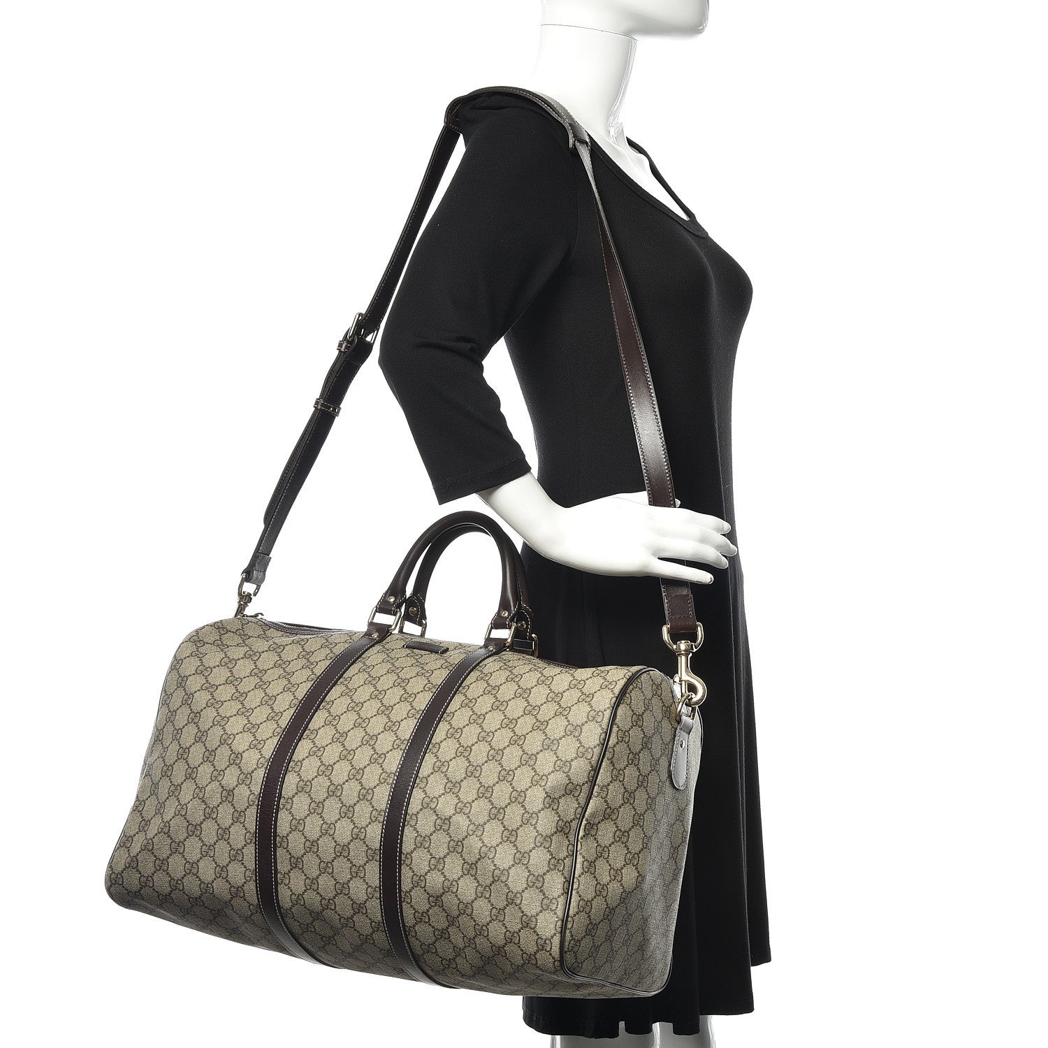 Gucci GG Plus Monogram Large Joy Boston Dark Brown 2 of 10