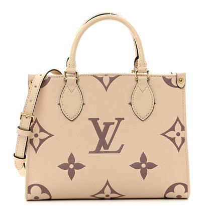 Louis Vuitton Empreinte Monogram Giant Onthego PM Creme Bois de Rose 1 of 9