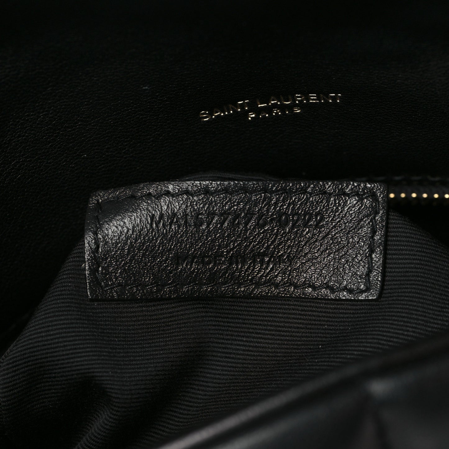 Lambskin Quilted Small Loulou Puffer Monogram Chain Satchel Black