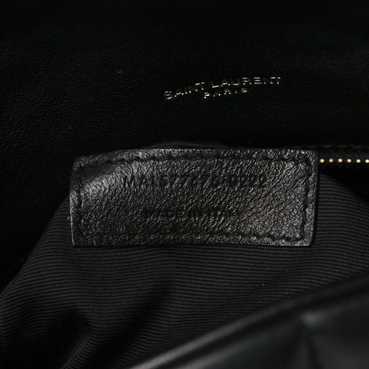 Saint Laurent Lambskin Quilted Small Loulou Puffer Monogram Chain Satchel Black 7 of 10
