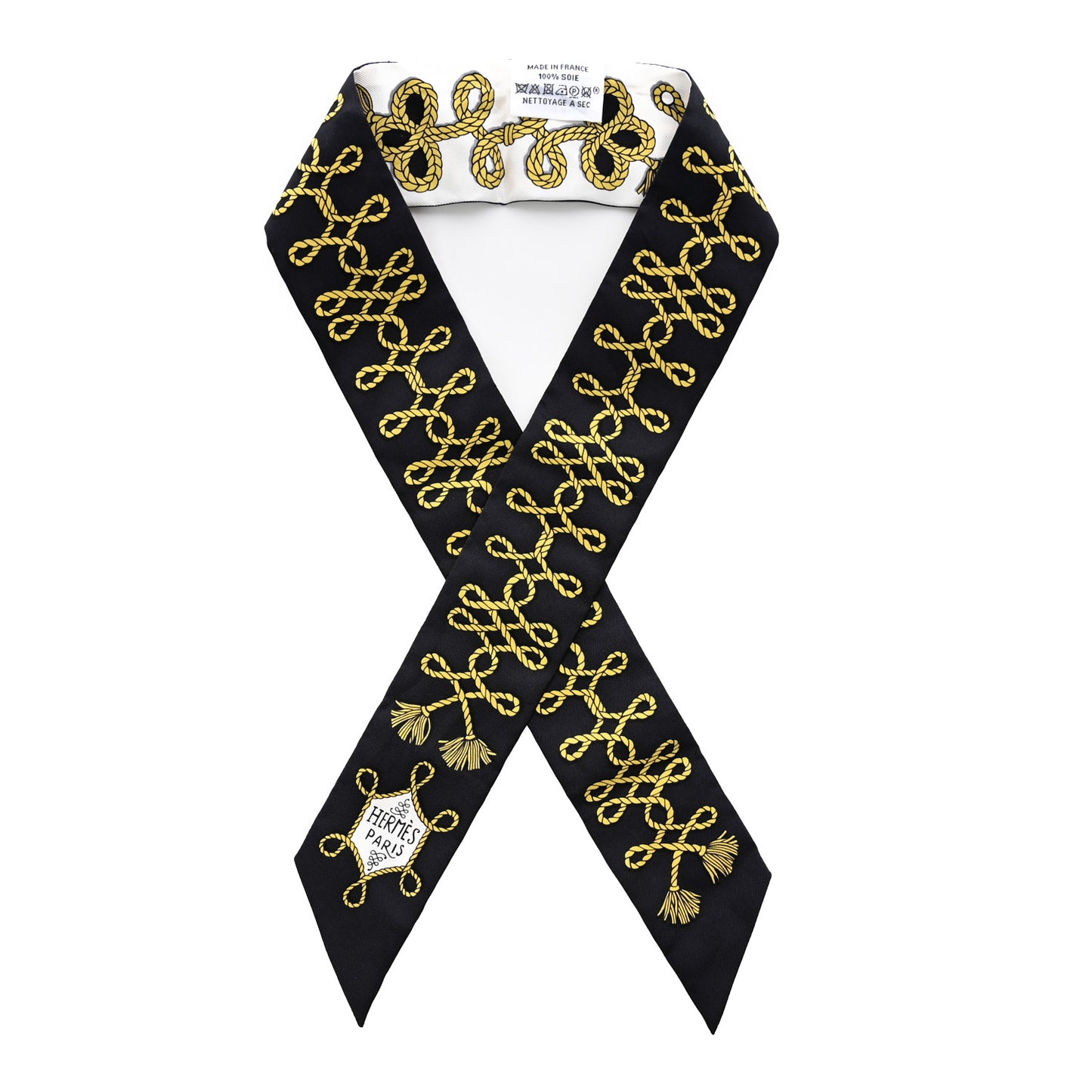Silk Galons Et Brandebourg Twilly Black Gold White