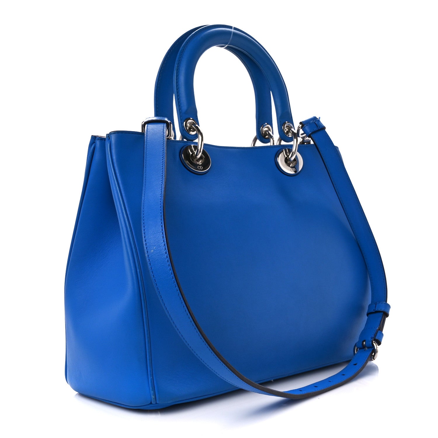 Christian Dior Smooth Calfskin Diorissimo Tote Blue 3 of 16