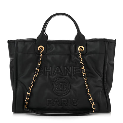 Chanel Calfskin Small Deauville Tote Black 1 of 11