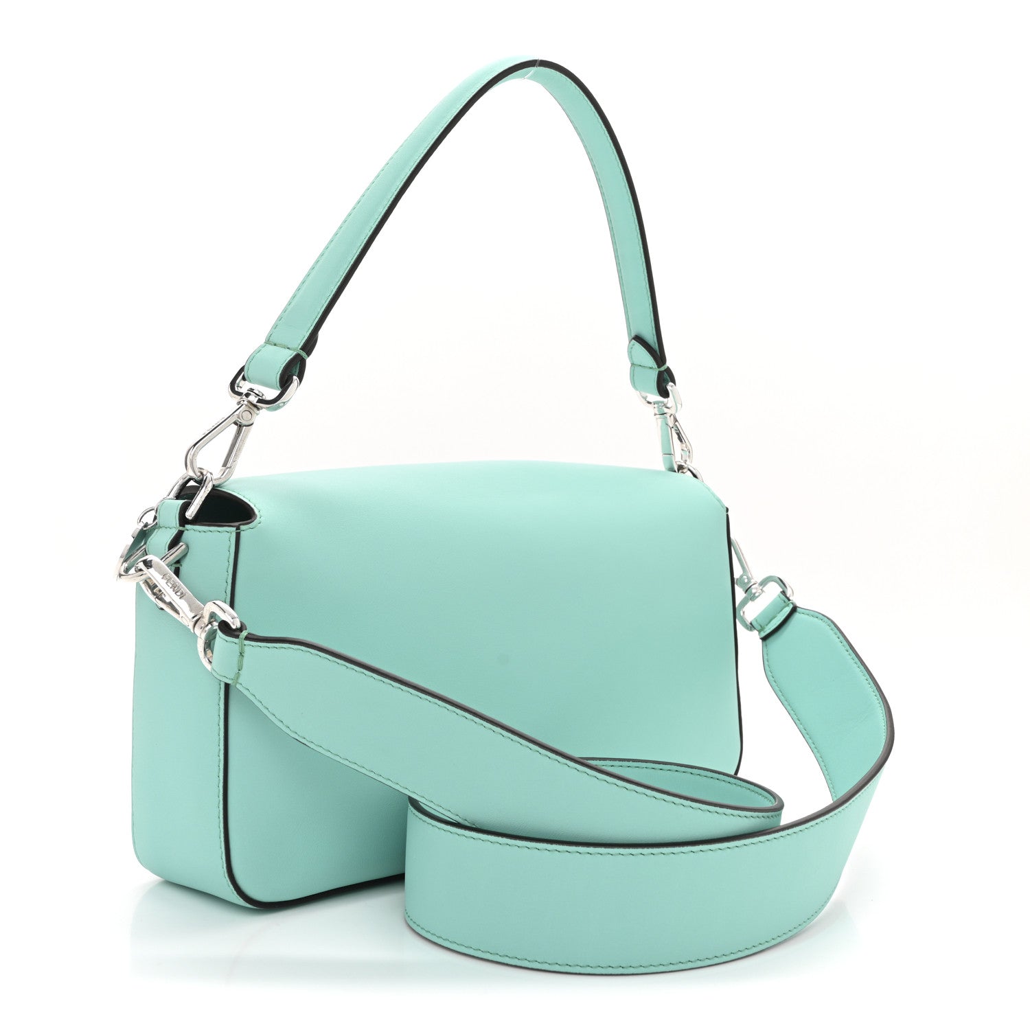 Fendi X TIFFANY Nappa Silver Baguette Blue Tiffany Silver 1848437
