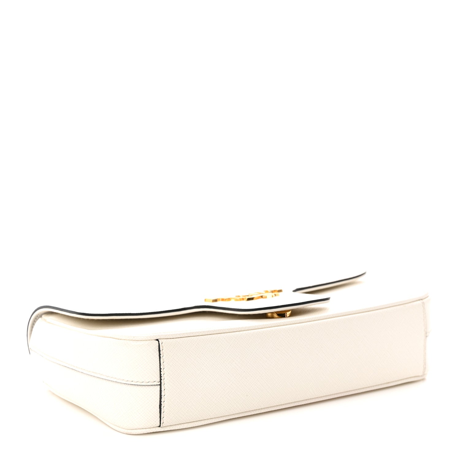 Prada Saffiano Flap Shoulder Bag Talco 4 of 9