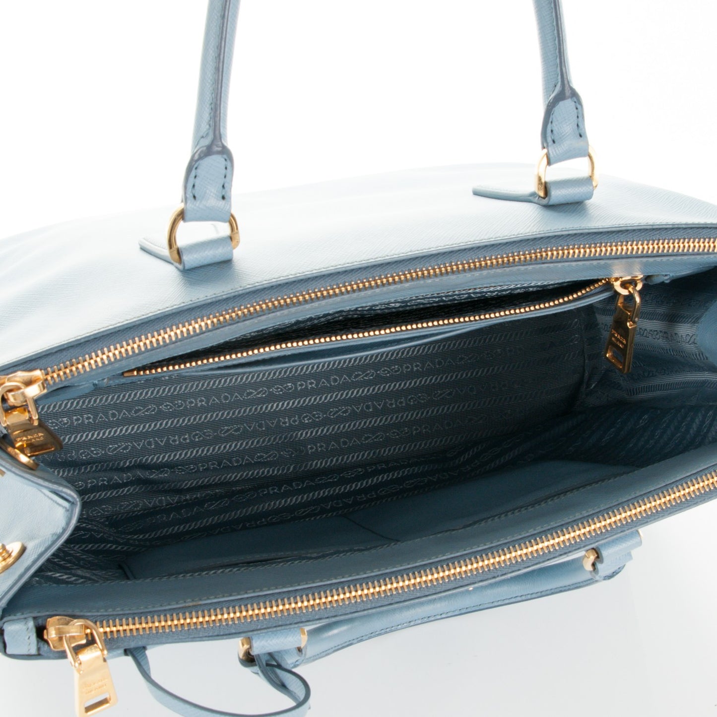 Saffiano Medium Galleria Double Zip Tote Astrale