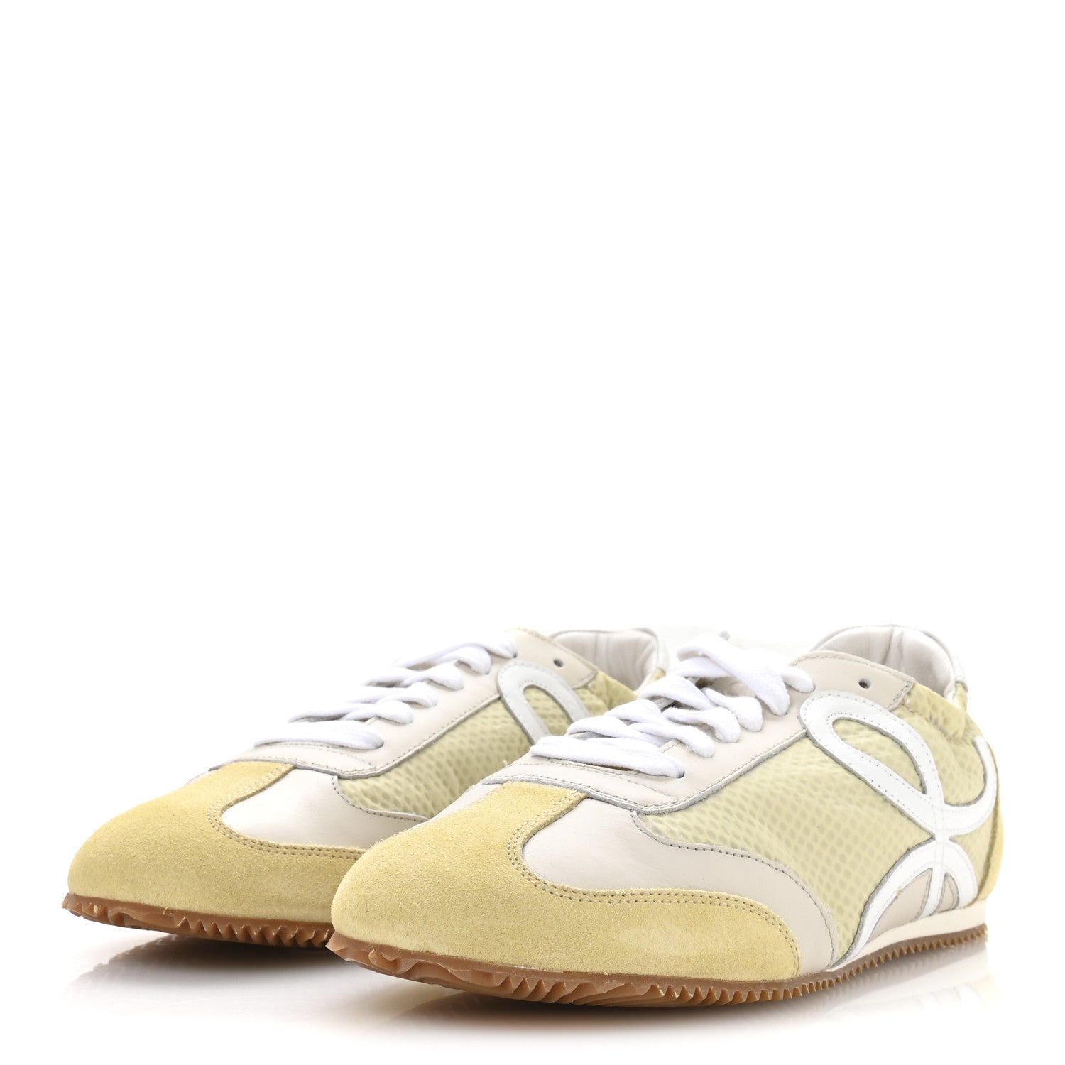 Loewe Nylon Suede Ballet Runner Sneakers 38 Lemon 4 of 8