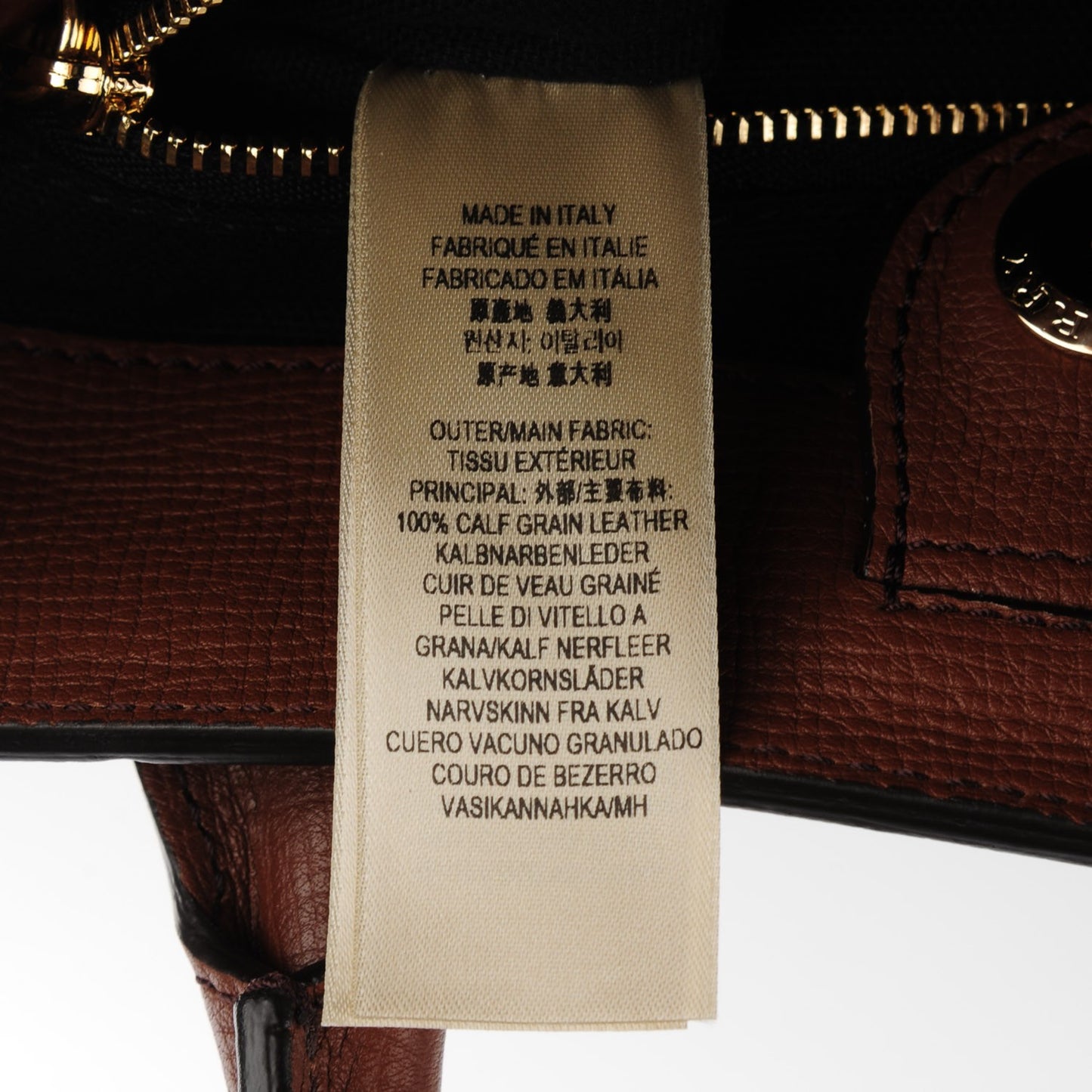 Grainy Calfskin House Check Small Banner Tote Tan