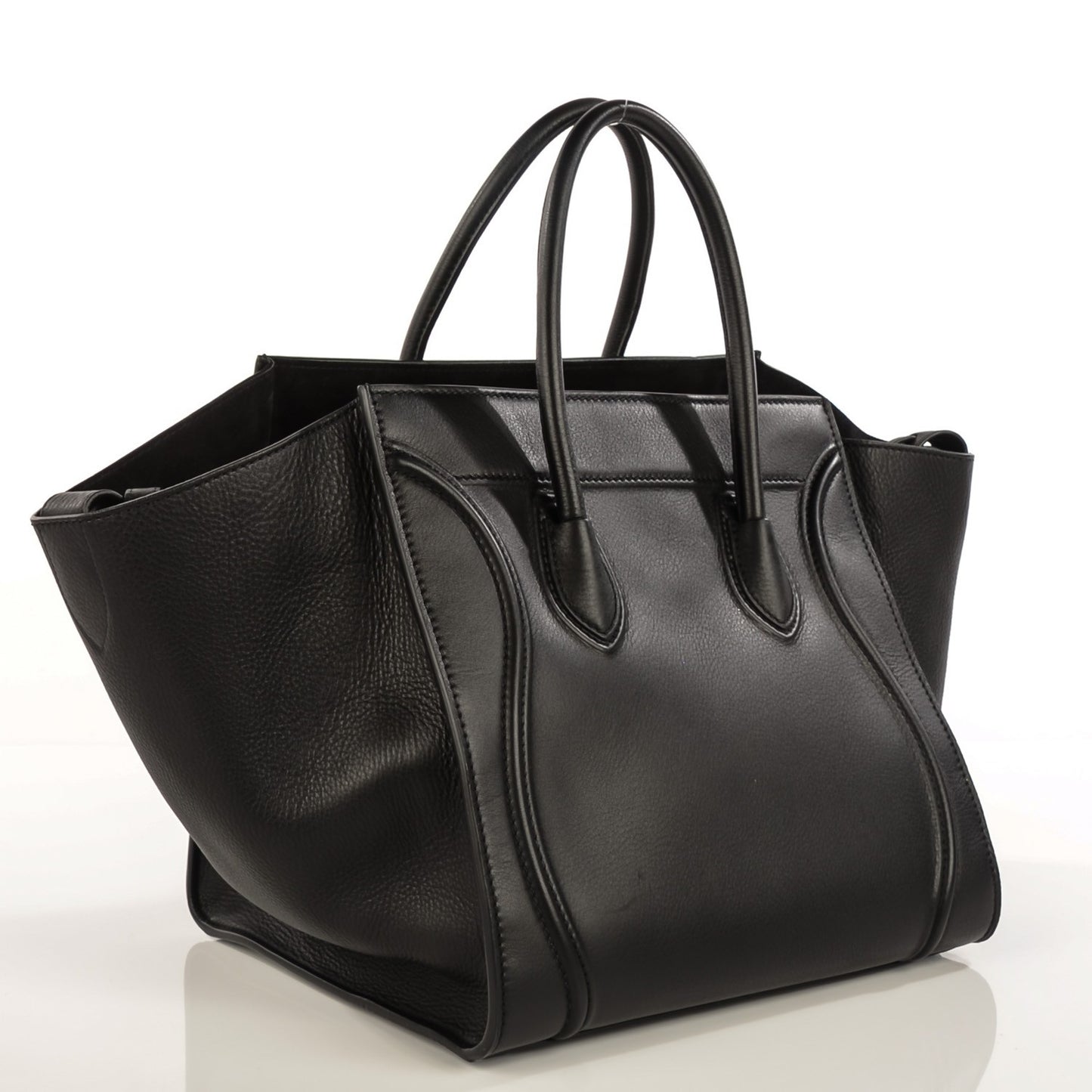 Supple Calfskin Medium Phantom Luggage Black